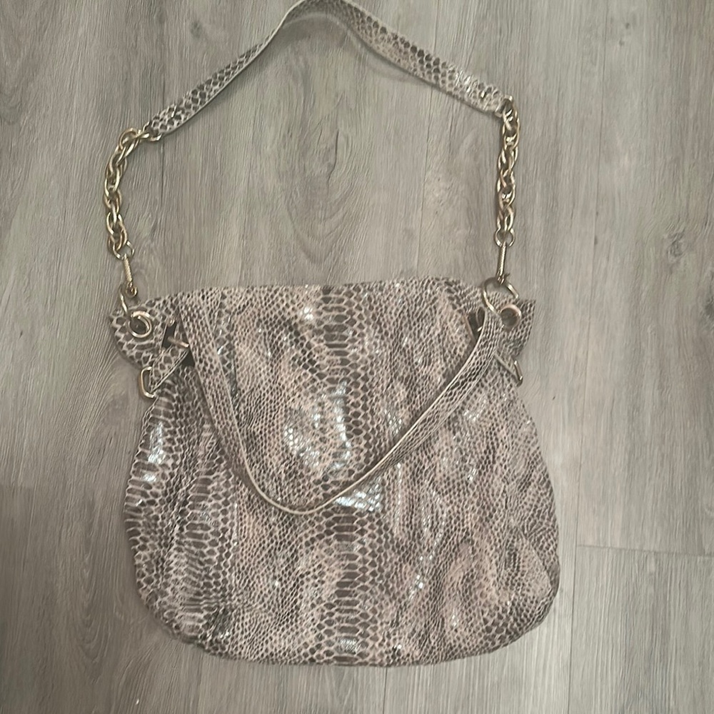 Elliot Luca brand new Elegant Snakeskin Patterned Handbag